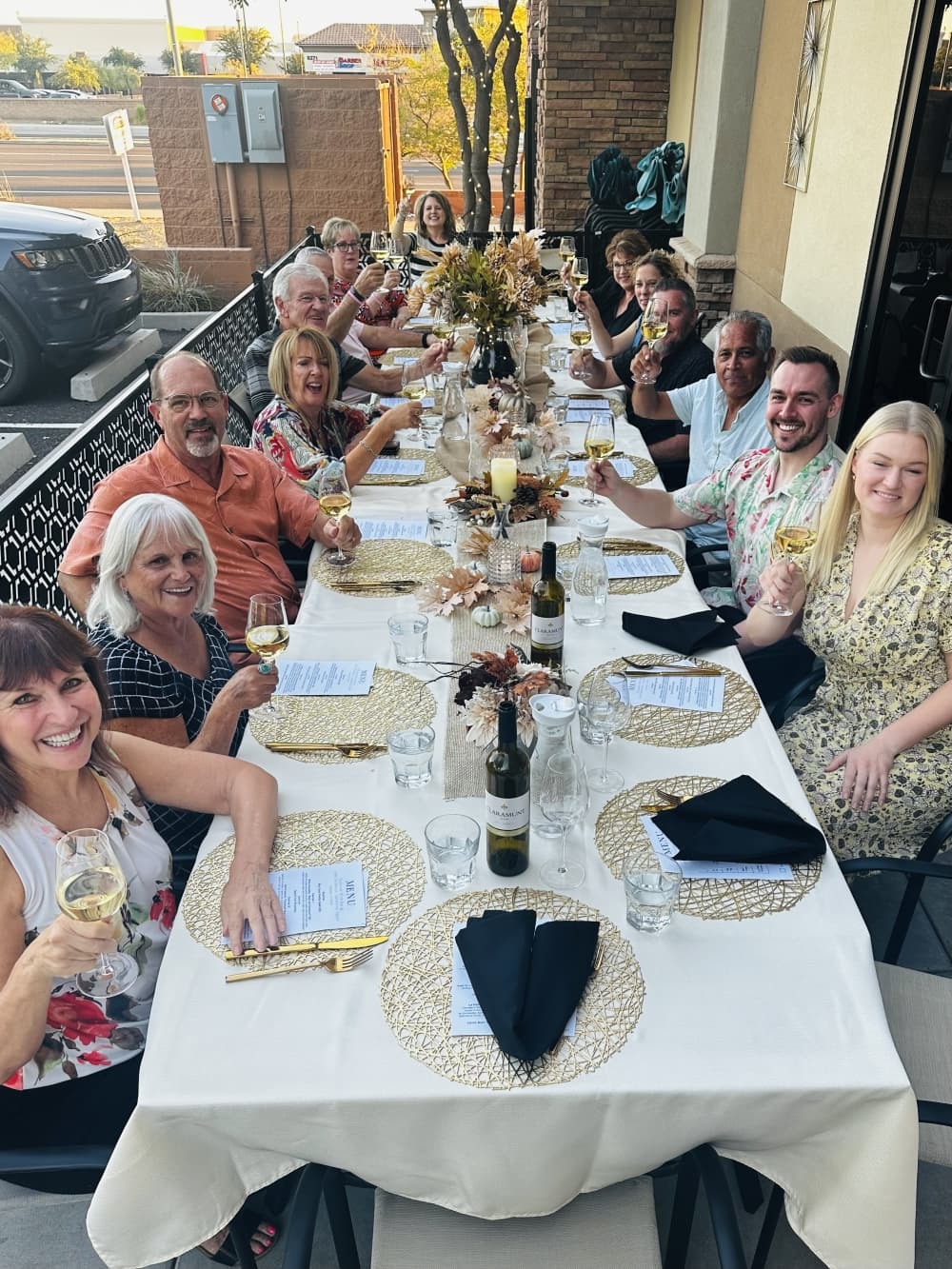 people at a dining table