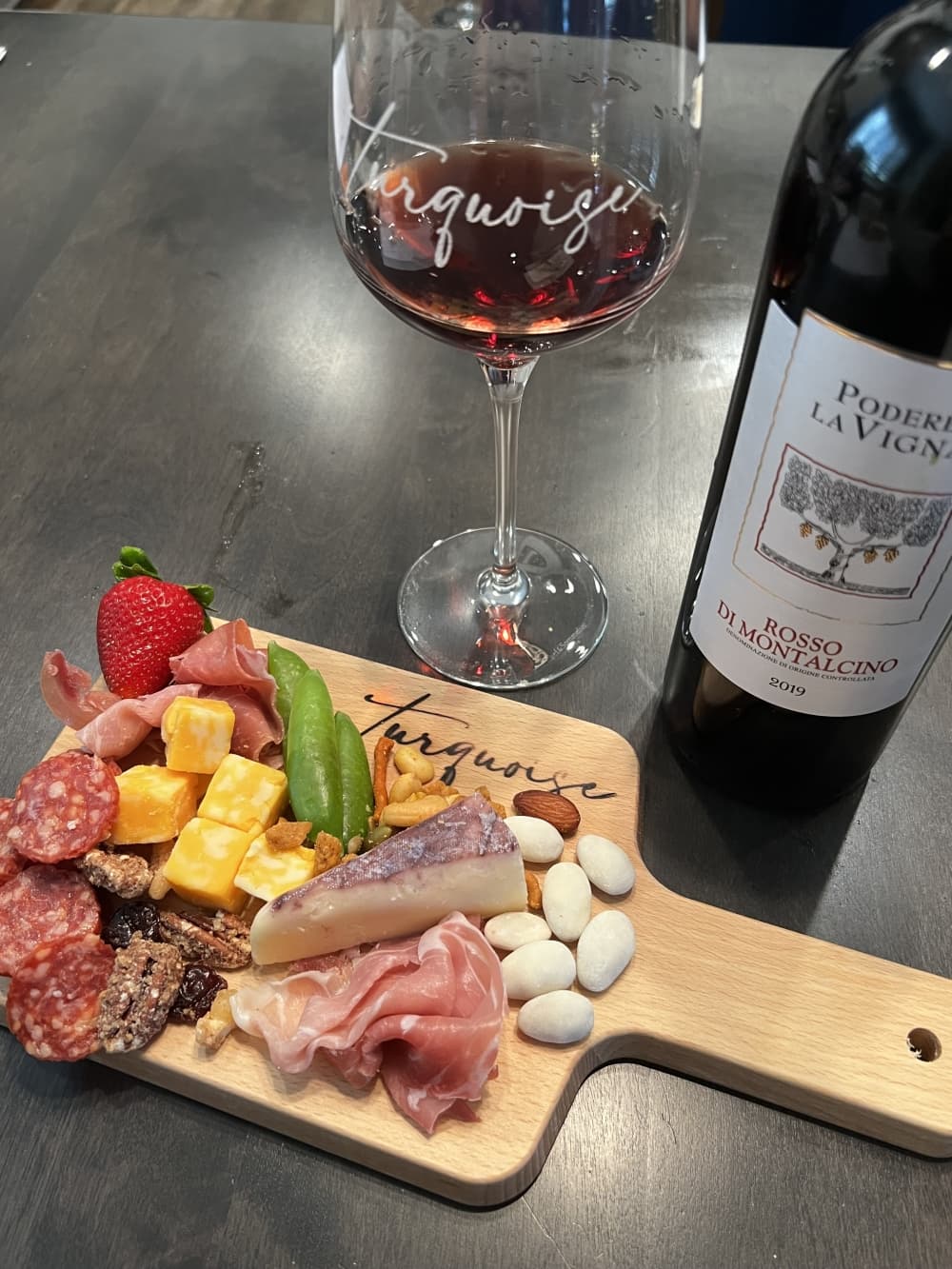 wine and cheese board