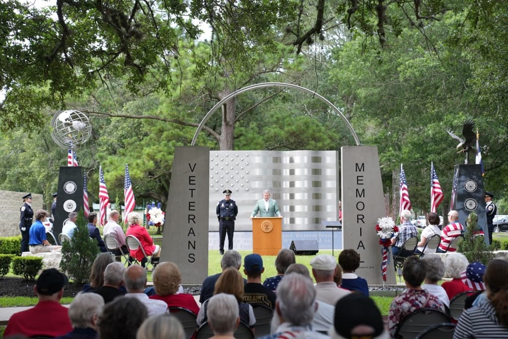 Memorial Day ceremony at the Friendswood Veterans Memorial