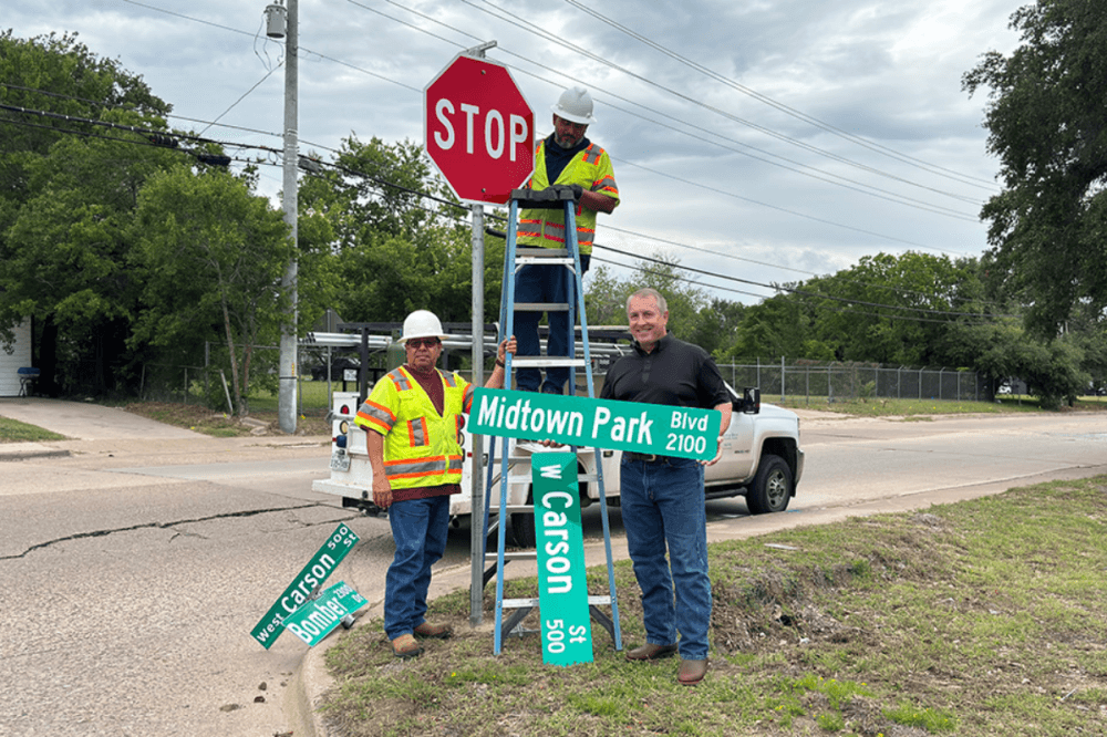 The city of Bryan officially changed the name of Bomber Drive during a May 19 ceremony. (Courtesy city of Bryan)