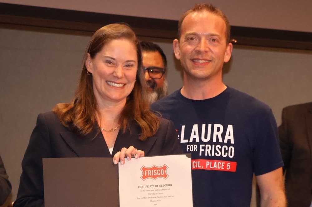 Laura Rummel was sworn in to the Frisco City Council Place 5 seat, which she previously held. (Courtesy city of Frisco)