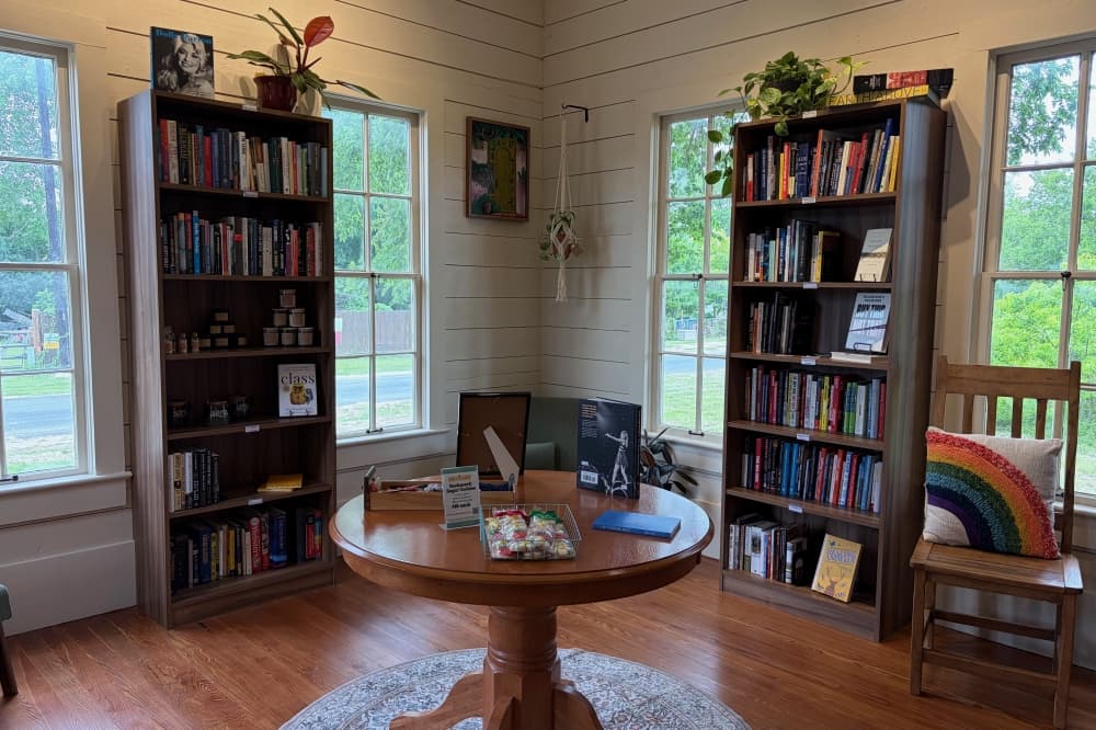 An interior shot of the Lioness Book's fiction section