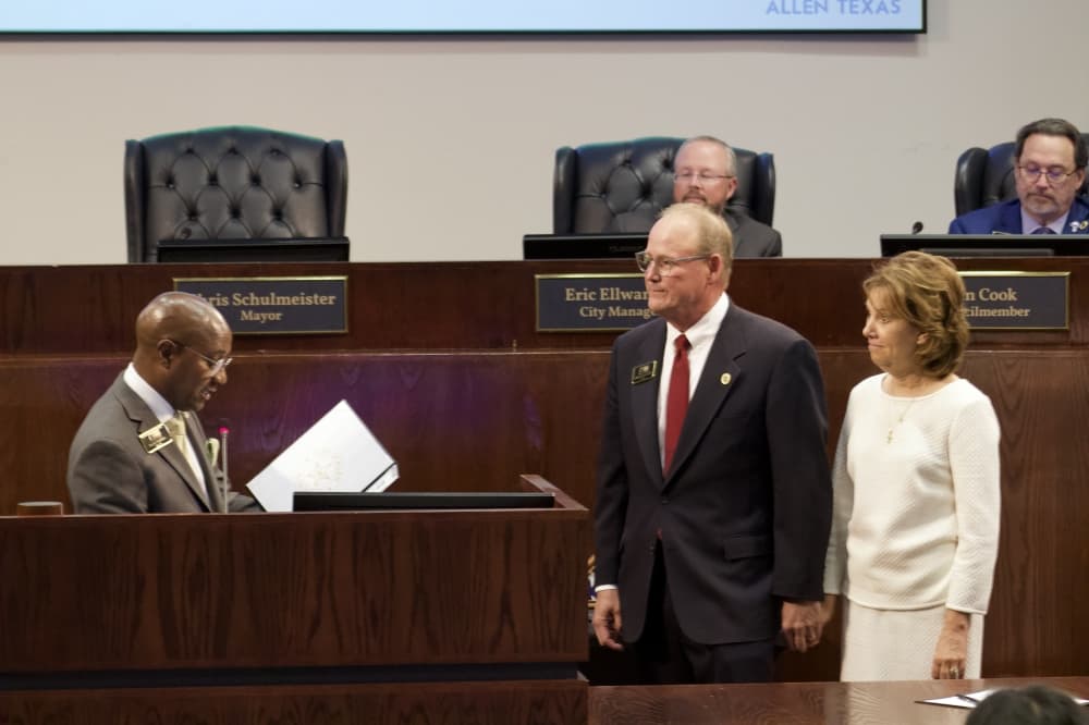 Chris Schulmeister sworn in as Allen’s next mayor