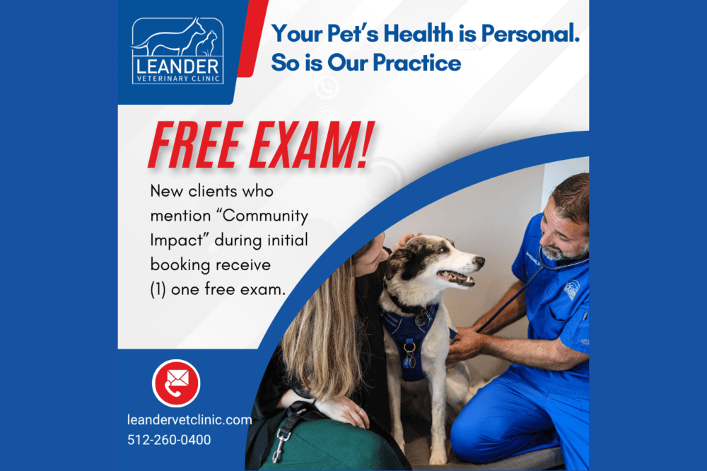free vet visit leander advertisement