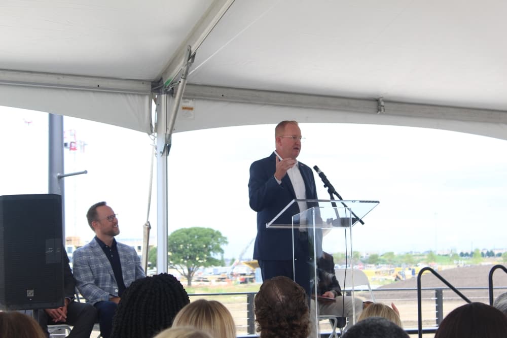 Wilks Development, community leaders and city officials gathered May 28 for a groundbreaking ceremony at Firefly Park. (Jacquelyn Burrer/Community Impact)