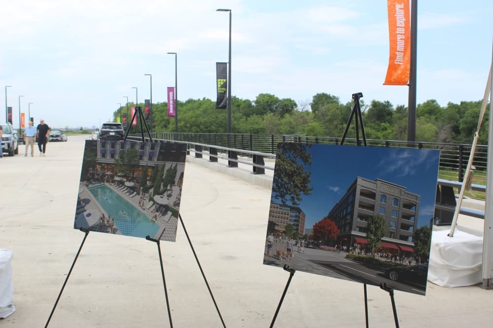 Firefly Park will also feature a boutique hotel called Hotel Voeux, which will connect onto the development’s main plaza and share a connection with the chapel. (Jacquelyn Burrer/Community Impact)