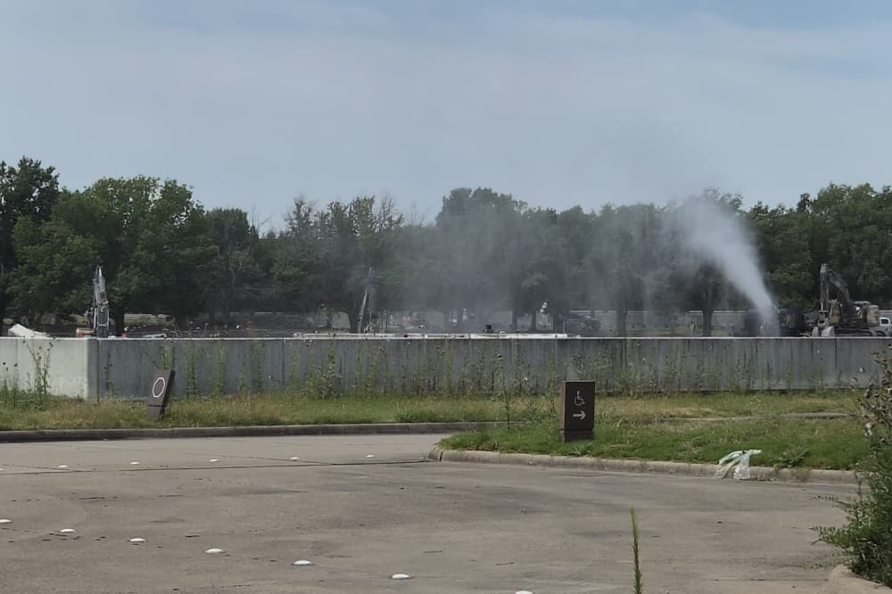 Economic Development Director Michael Talley said demolition at the former EDS campus started May 20. (Patricia Ortiz/Community Impact)