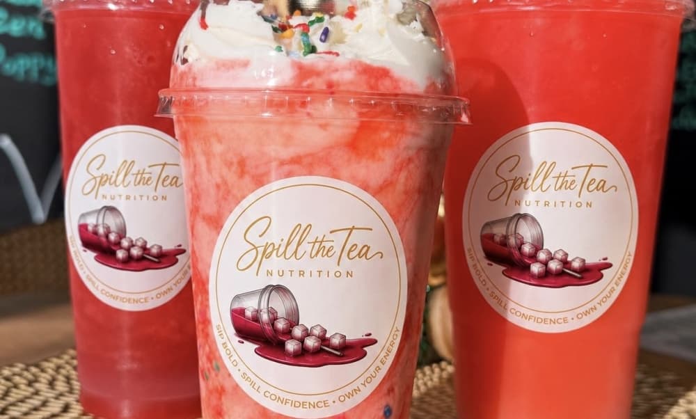 Spill the Tea Nutrition open along Sawdust Road