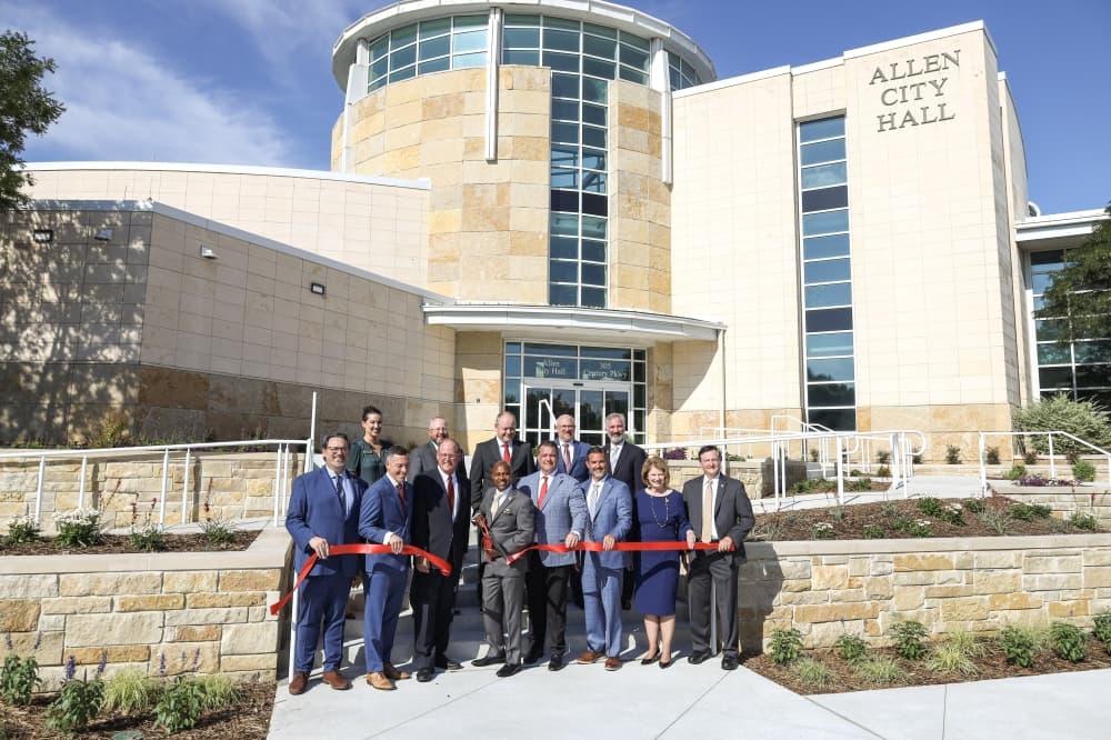 Revitalized 'entrance for all' debuts at Allen City Hall following $631K project