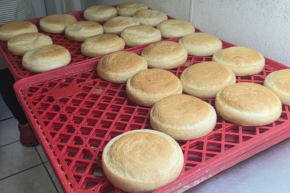 Prishutov-Wells said the restaurant bakes its bread every morning for about two hours. (Patricia Ortiz/Community Impact)