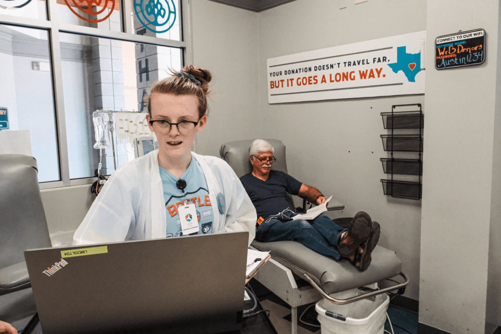 Community blood donors support We Are Blood's mission to maintain a safe, reliable blood supply for patients across Central Texas.
