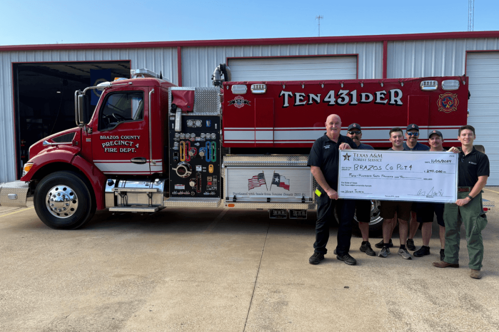 Brazos County volunteer fire departments secure funding from Texas A&M Forest Service grants