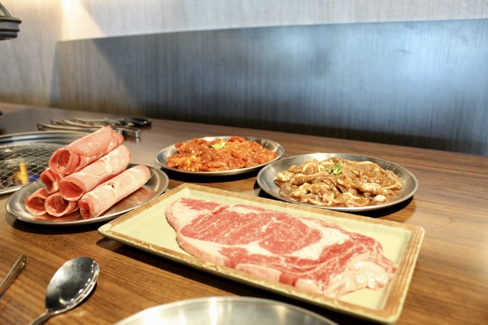 Gangnam BBQ & Sushi offers a variety of premium meats. (Jovanna Aguilar/Community Impact)