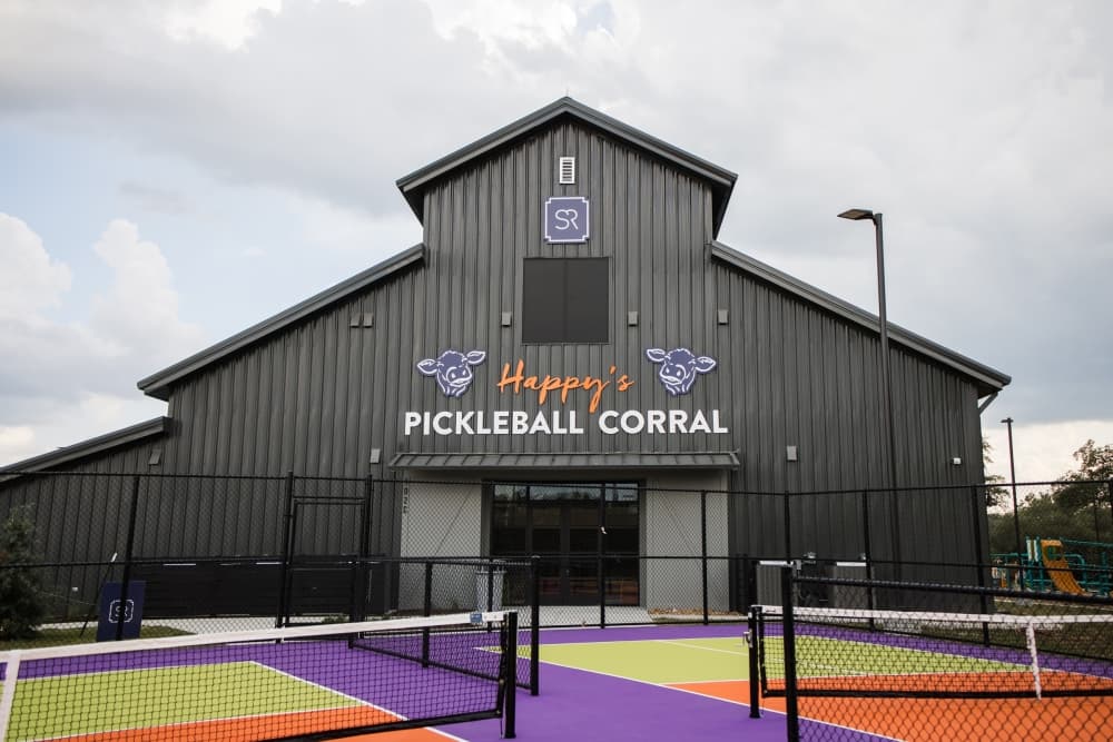 The Paddock features four pickleball courts, with two indoors and two outdoors. (Courtesy Santa Rita Ranch)