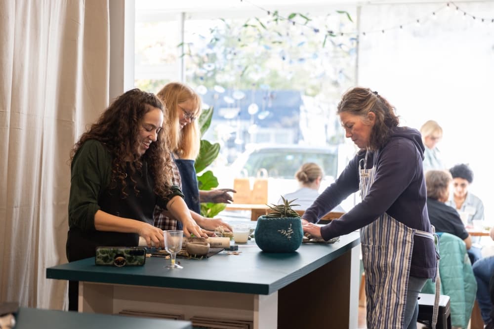 The studio offers several art workshops, including for pottery, watercolors and lettering. (Courtesy Will Milne/Wildflower Art Studio)