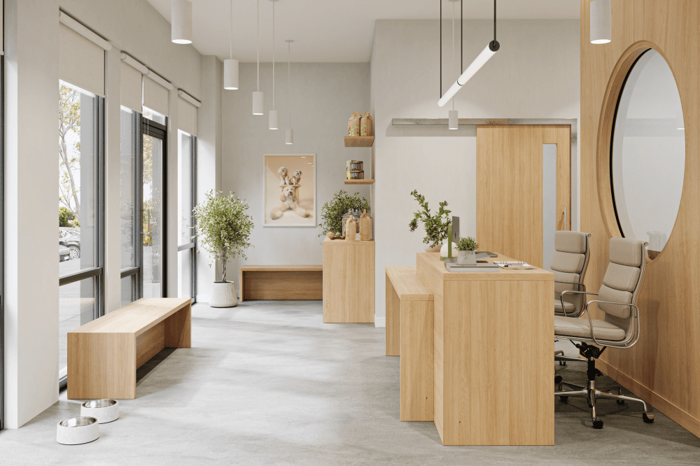 west austin pet hospital interior lobby