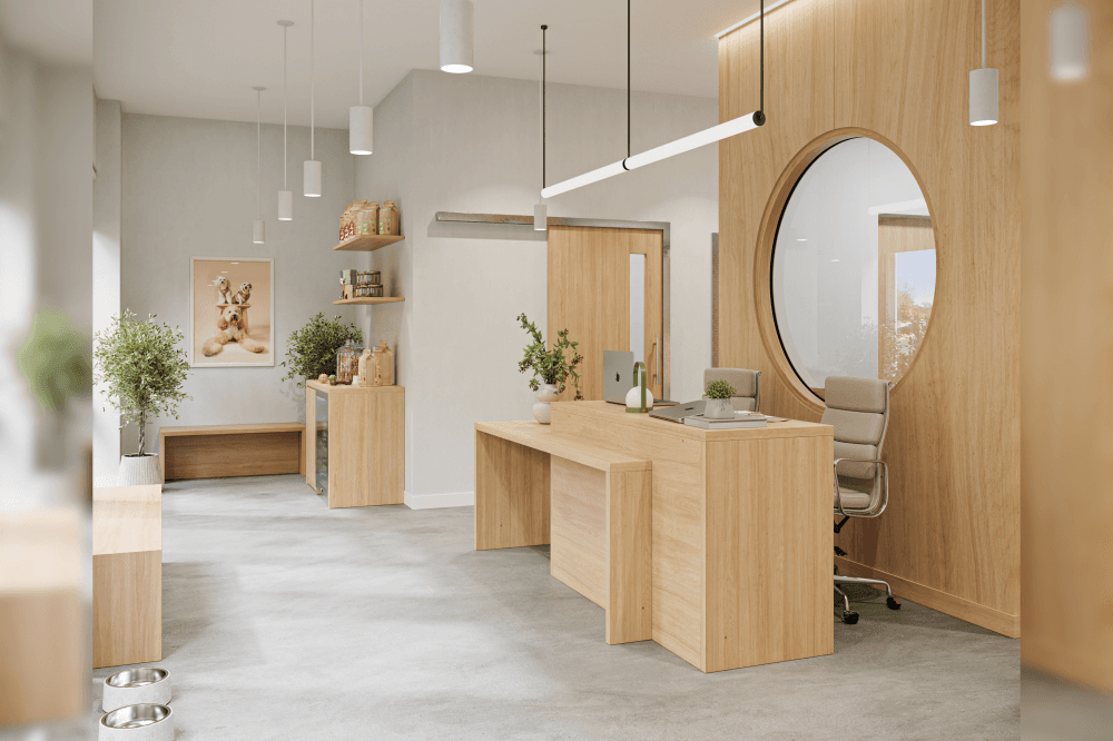west austin pet hospital interior lobby