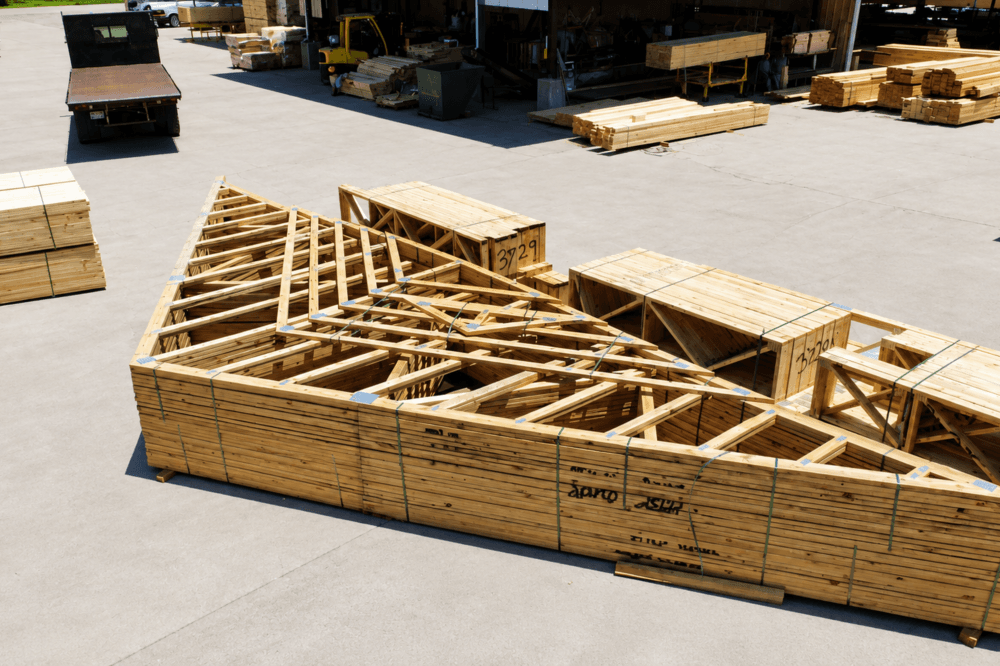 Project-specific roof truss system installed by American Truss Components, Texas
