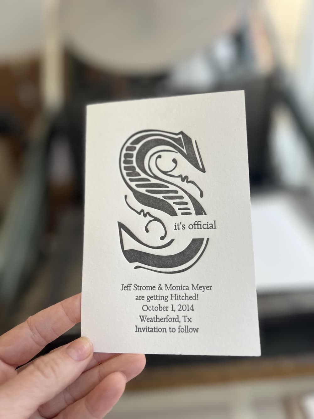 a wedding invitation