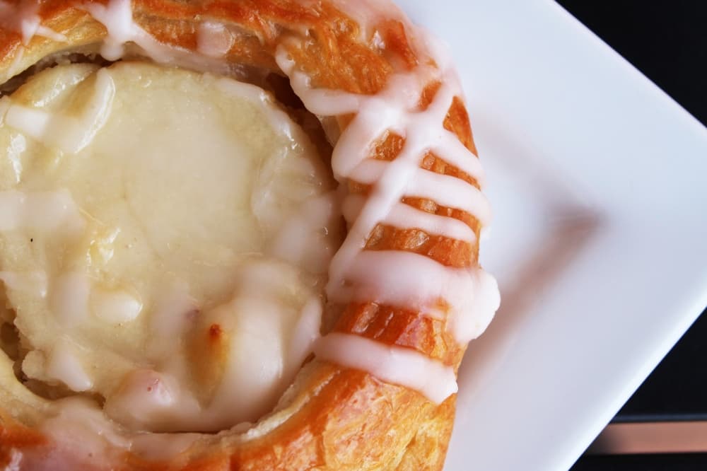 Cheese Danish ($4.25) is a flaky pastry with a rich, cream cheese filling. (Karen Chaney/Community Impact)