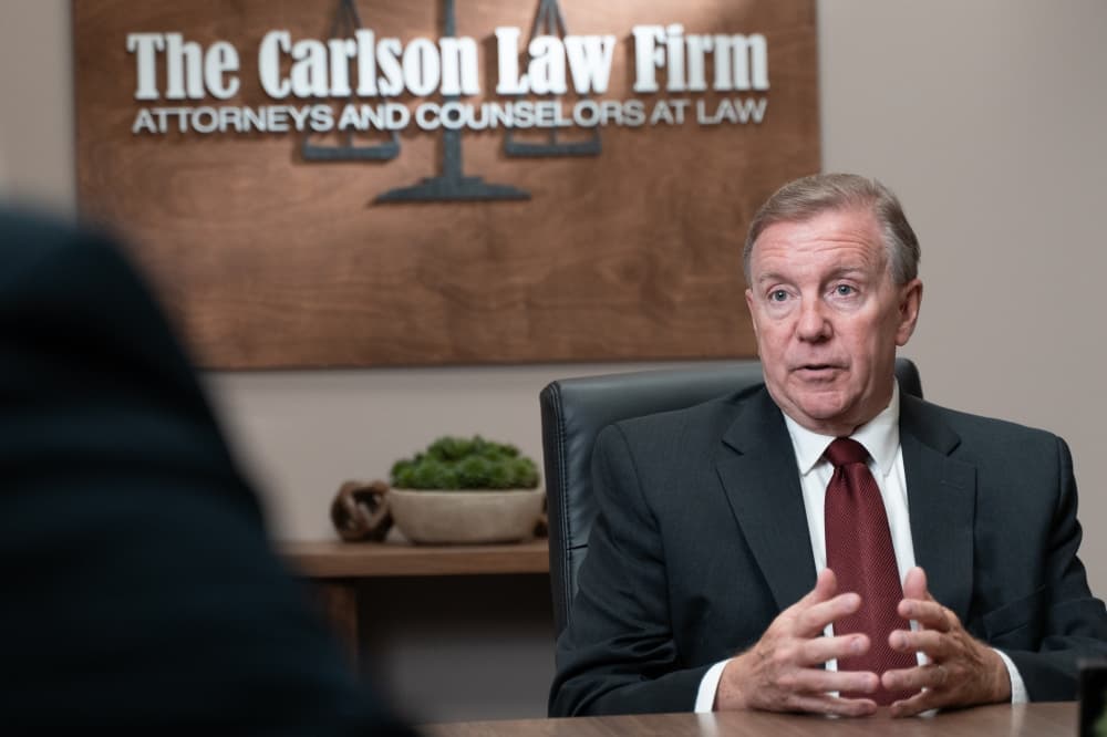 round rock personal injury lawyer talking to client