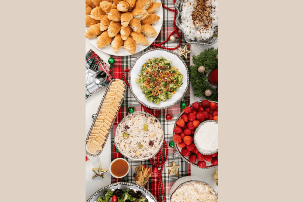 chicken salad with sides