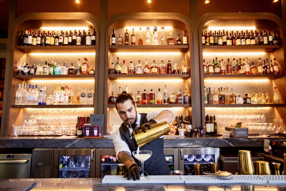 bartender making cocktails