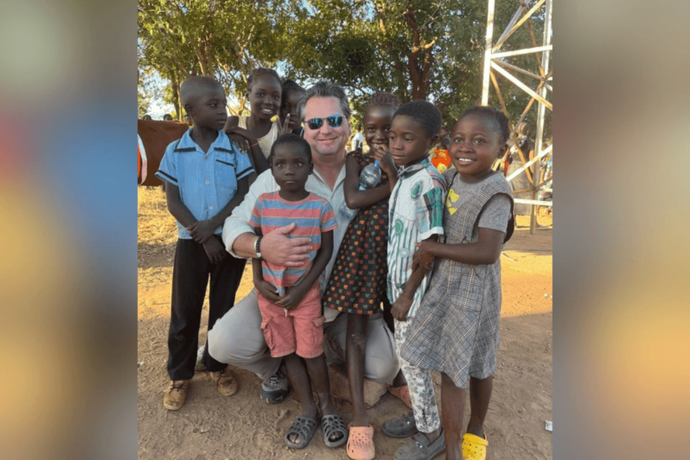 World Vision resources available inside Lumos Aesthetics & Wellness in The Woodlands, reflecting the practice's mission to combine aesthetic care with global humanitarian impact.