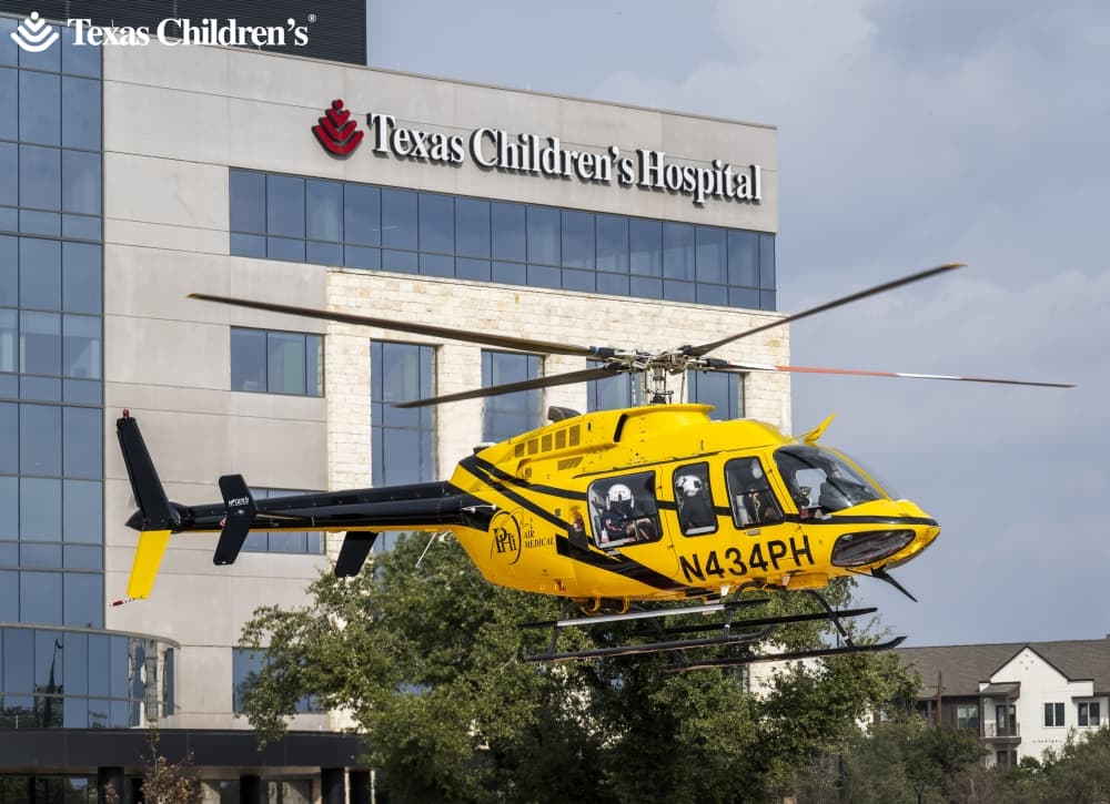 The Texas Children's Austin-based helicopter has a 120-nautical-mile service area. (Courtesy Texas Children's Hospital)