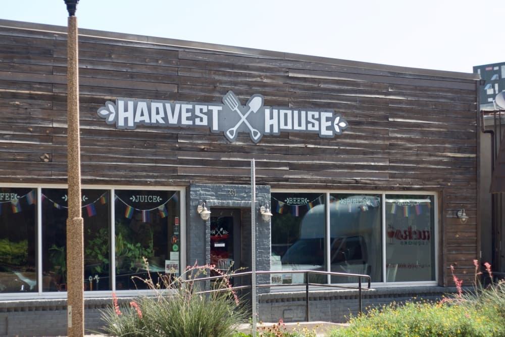 Harvest House hosts live music and offers a full bar in downtown Denton. (Adam Doe/Community Impact)
