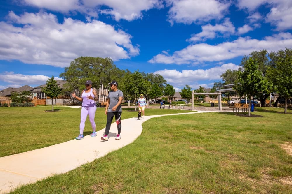 people walking in neighborhood in new braunfels