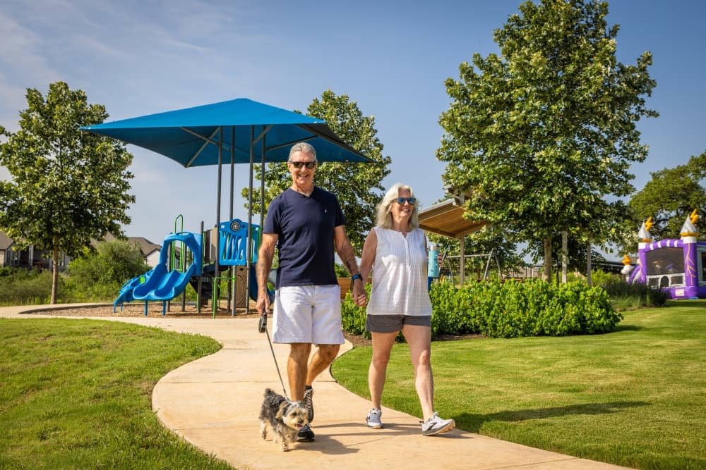 people walking in neighborhood in new braunfels