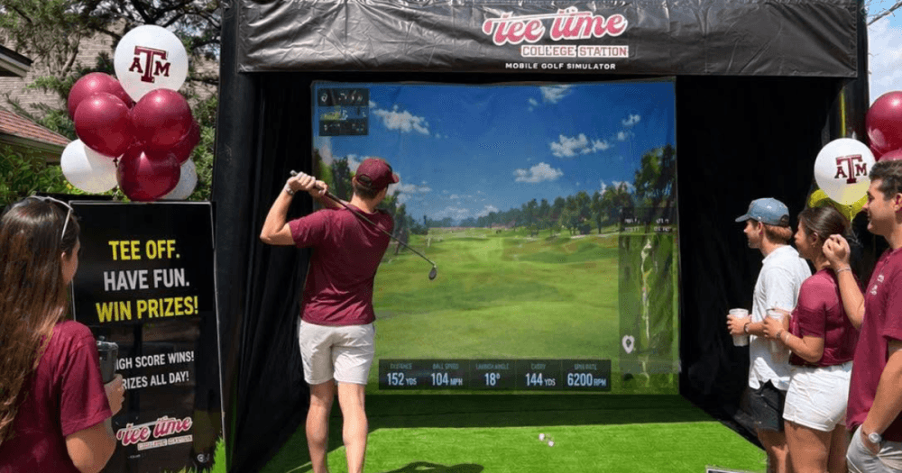 College Station mobile golf simulation business swings into Aggieland
