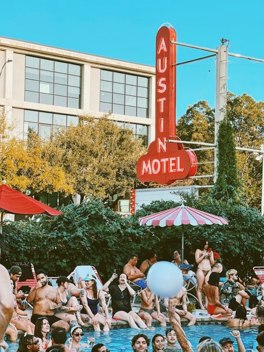 The Austin Motel will host a Full Moon Swim on July 29 and Aug. 27. Courtesy Austin Motel)