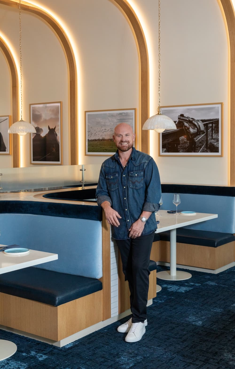 chef standing in restaurant