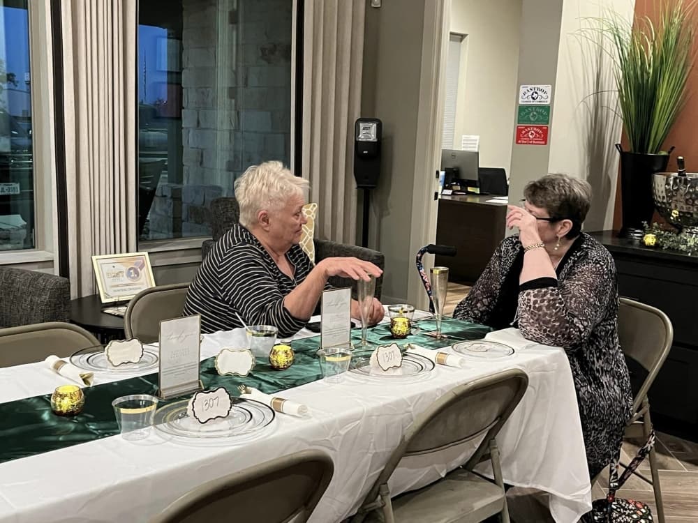 residents talking to each other