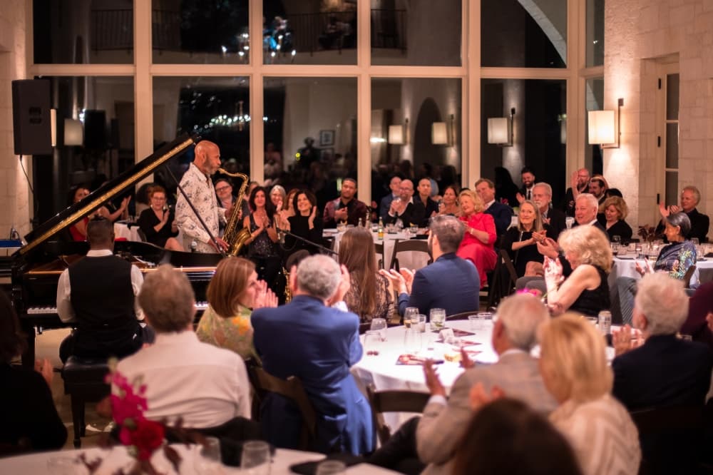 audience watching jazz artist