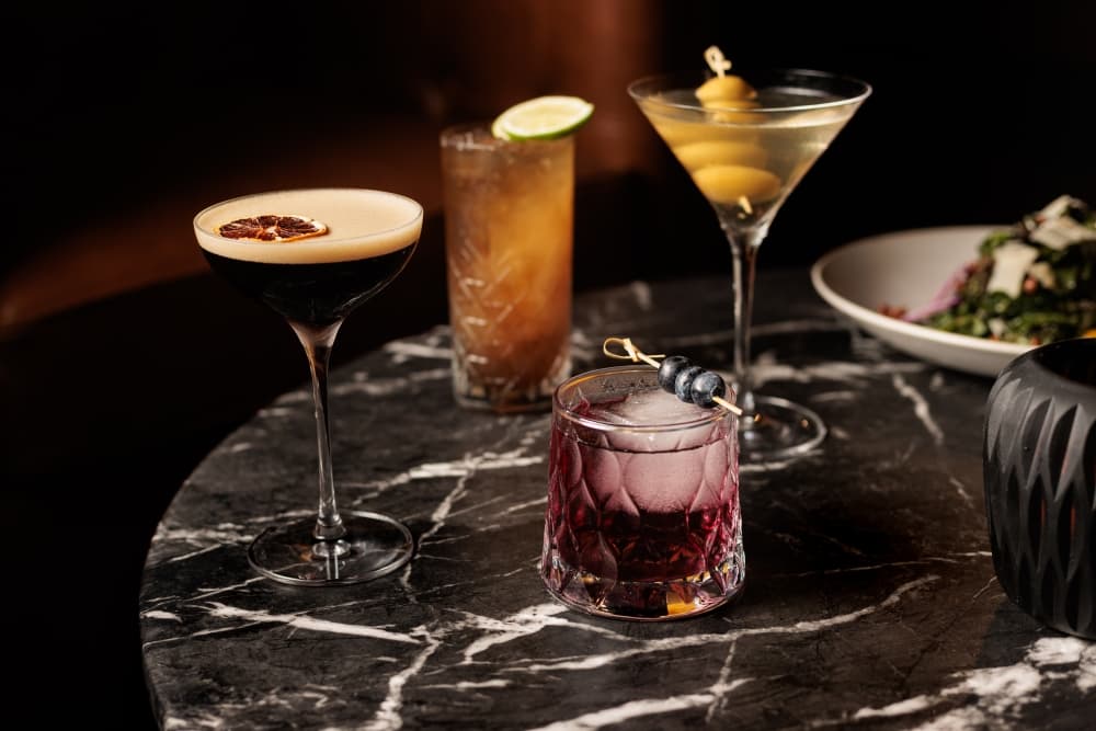 Archer, The Clara Hotel's bar and evening lounge, has a variety of cocktails including its Clara After Dark. (Courtesy of Greg Ceo Studio)