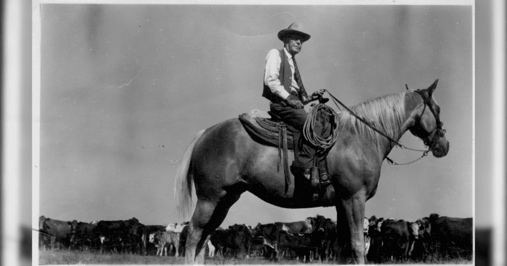 A.P. George on a horse