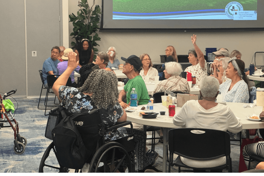 Seniors ask questions about the new center