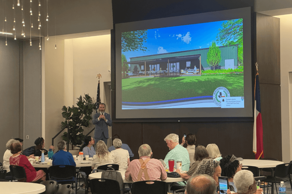Montgomery County Precinct 3 Commissioner Ritch Wheeler answers questions about new senior center