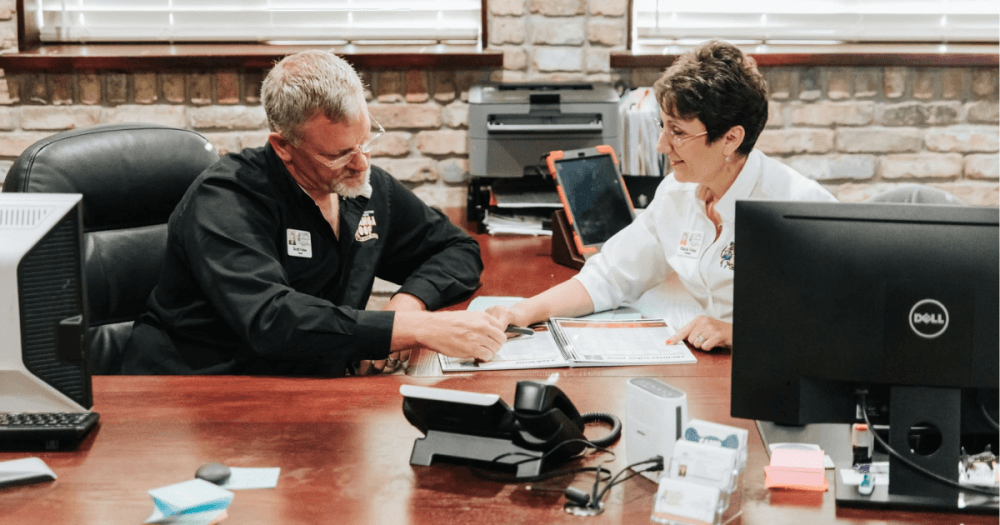 Scott and Stacie Feller, owners of Koala Cooling & Plumbing, a locally owned HVAC and plumbing company serving Round Rock and Austin