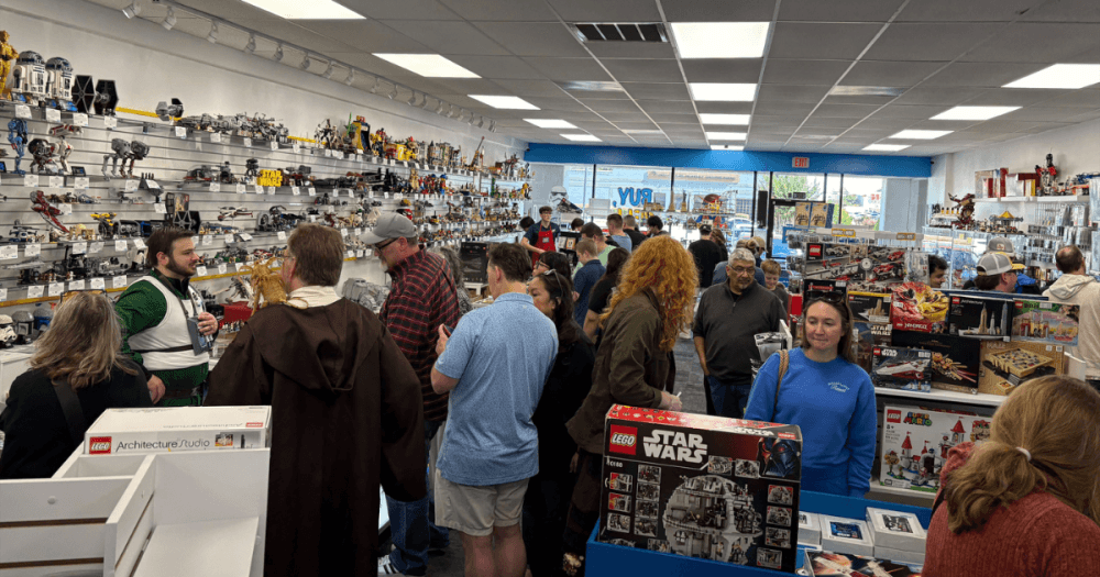 Families shop for LEGO sets and minifigures at Bricks & Minifigs Spring, a Houston-area LEGO store offering new, retired and prebuilt LEGO products.