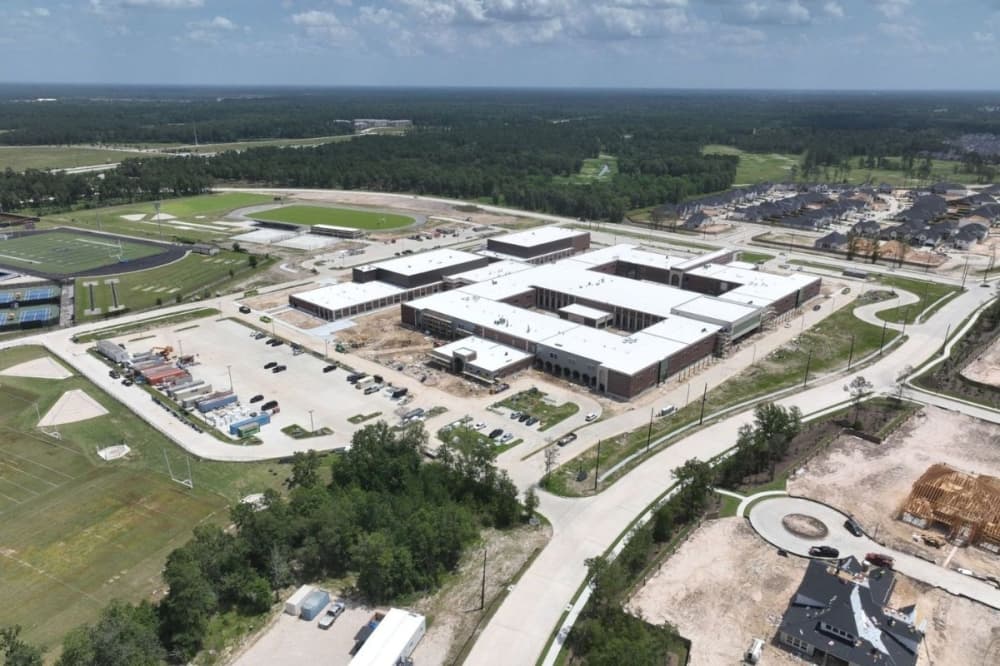 overhead view of school