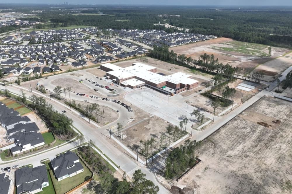 overhead view of school