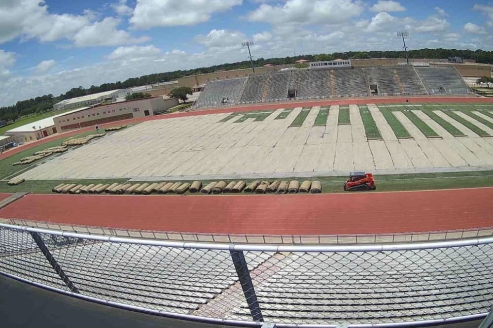 overhead view of school