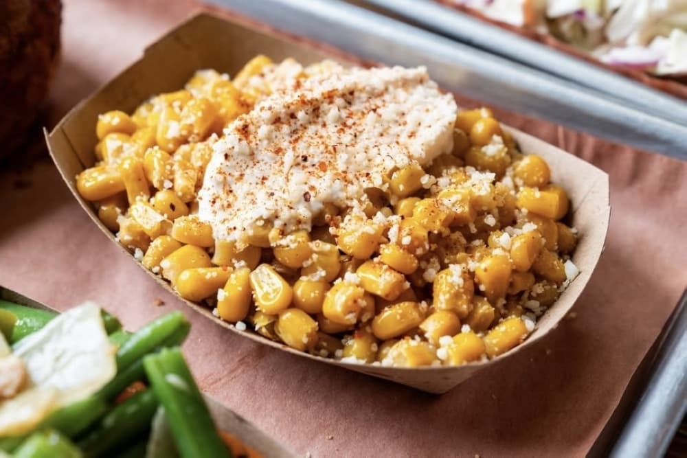 The street corn is served in a variety of sizes ($4.95-$14.95). (Courtesy Big Bertha Barbeque)