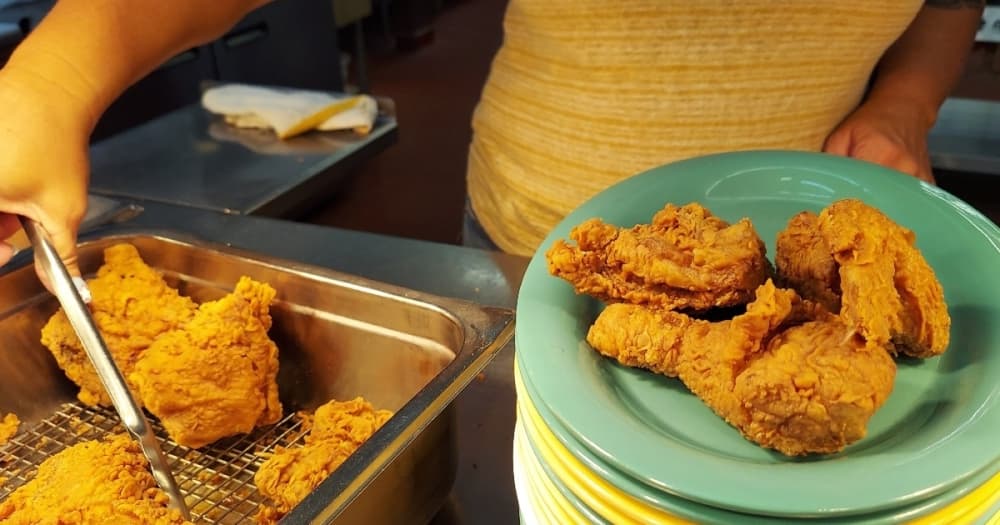 chicken on a plate