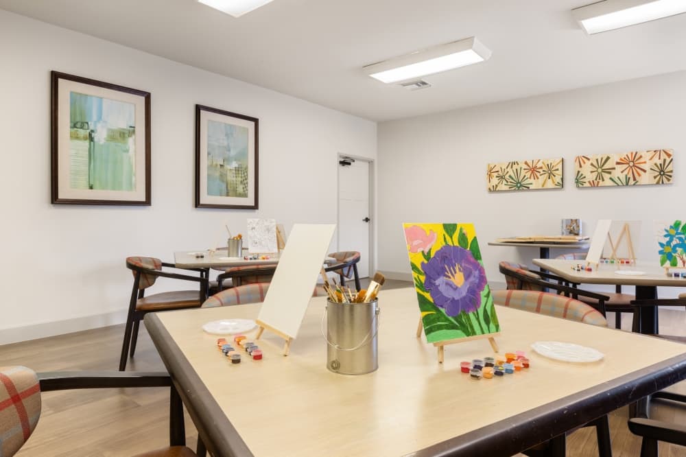 resident's flower painting