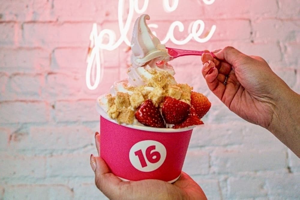 16 Handles now serving frozen yogurt in the Fulshear area